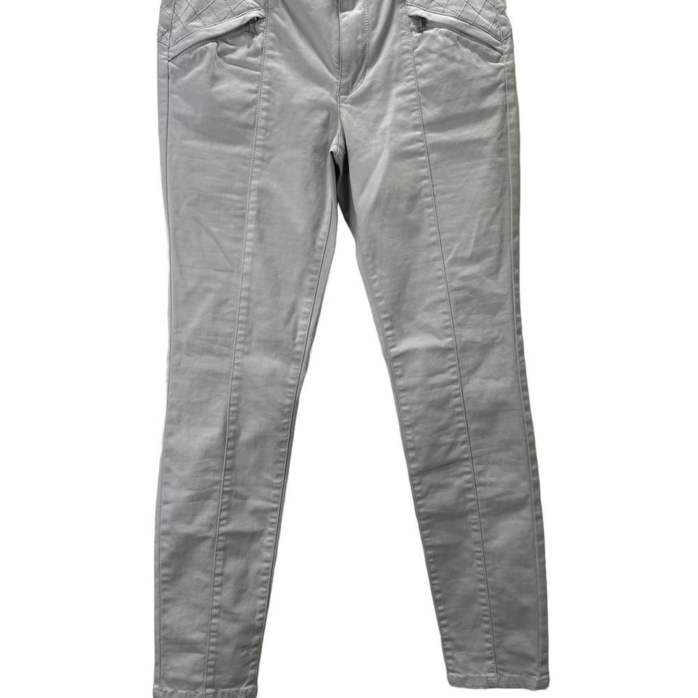 Bebe Light Gray Detailed Pants Size M NWT